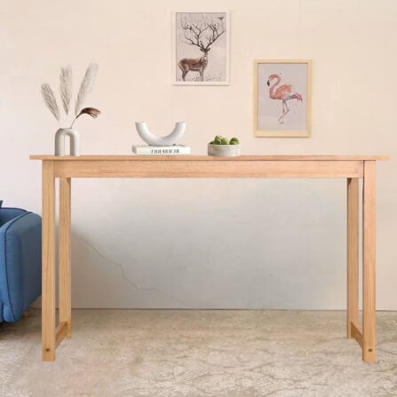 โต๊ะบาร์ไม้ยางพารา Evergreen Furniture TC 120x40x100ซม. สีน้ำตาลธรรมชาติ_3